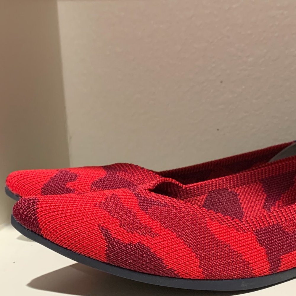 Rothy's The Point Flat in Red Camo (print no longer made)
